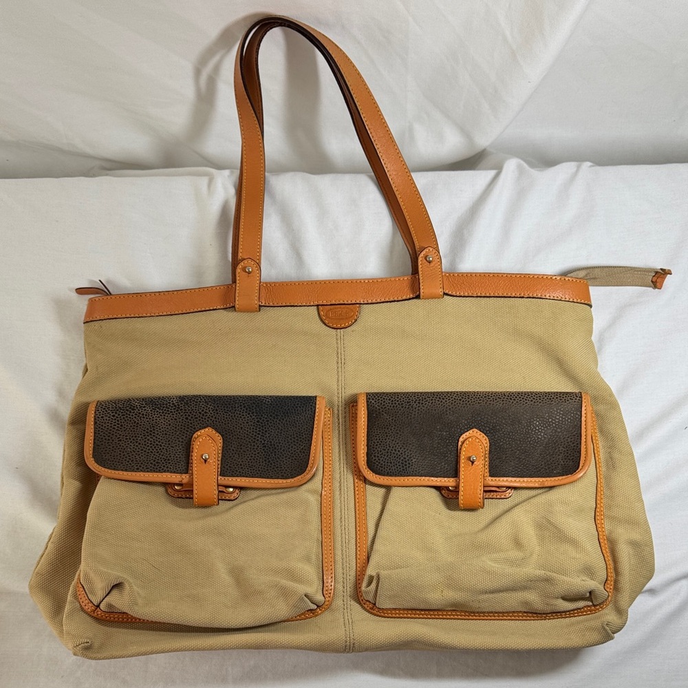 Bric's Tan and Brown Tote Bag